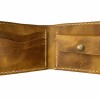 Luxury brown leather wallet with coin pocket