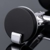 Black Round Crystal Cufflinks