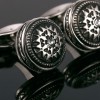 Luxury Round Cufflinks with Stone