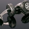 Luxury Round Cufflinks with Stone