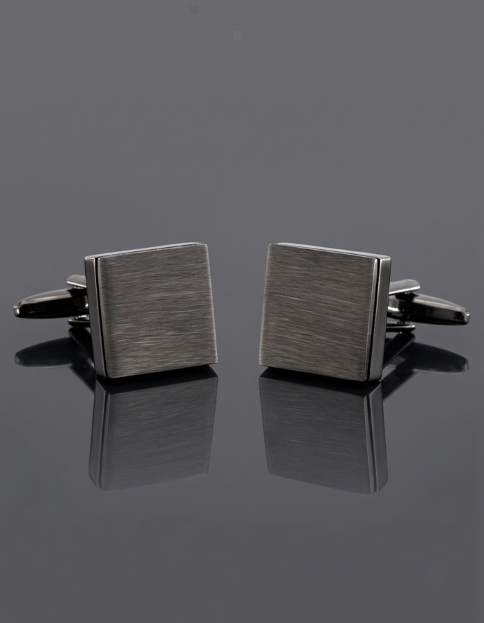 Square Black Graphite Cufflinks
