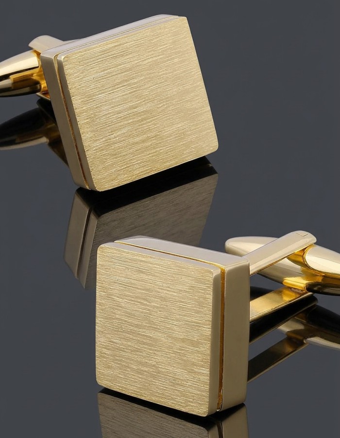 Square Gold Cufflinks