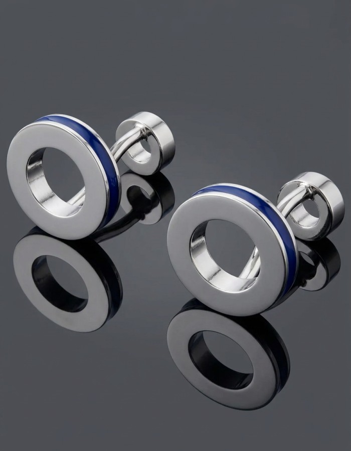Round Metal Ring Cufflinks