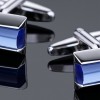 Rectangular Cufflinks with Blue Stone