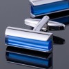 Rectangular Cufflinks with Blue Stone