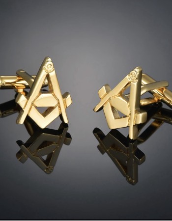 Златни бутонели с масонски символ