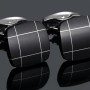 Luxury black checkmate cufflinks