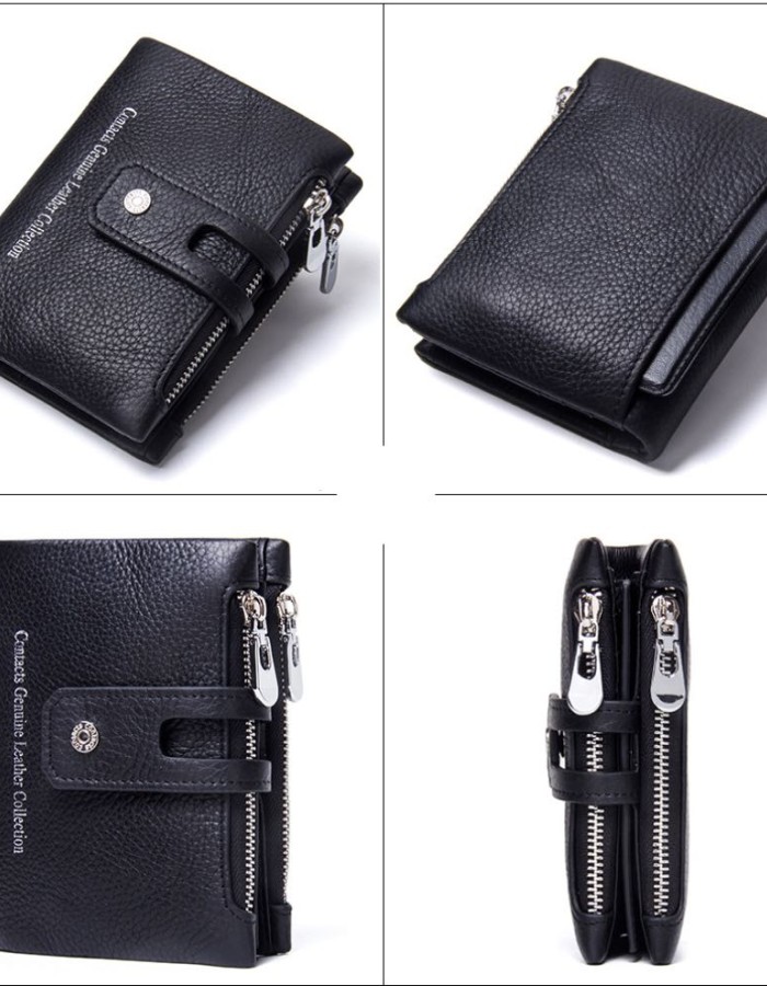 Мъжки кожен портфейл Bullet black