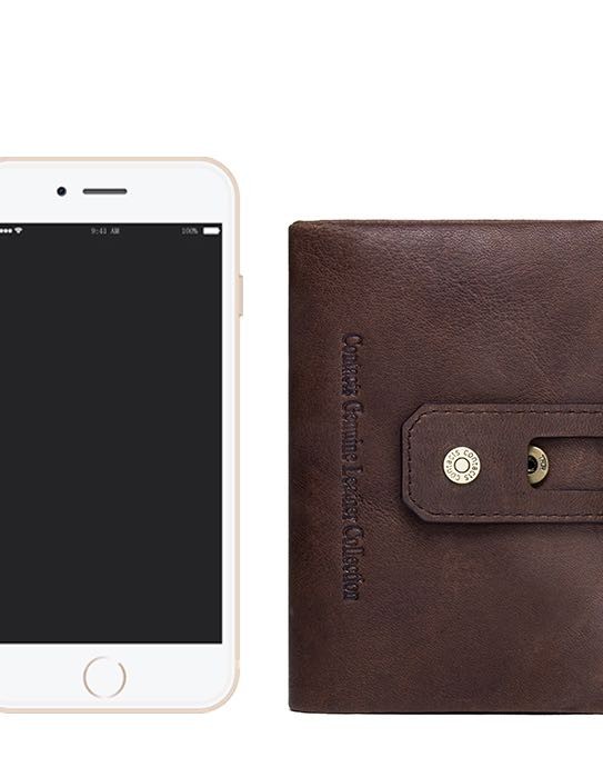 Мъжки кожен портфейл Bullet coffee