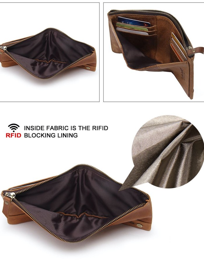 Мъжки кожен портфейл Guard RFID