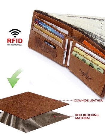 Мъжки кожен портфейл Patriot RFID blocking
