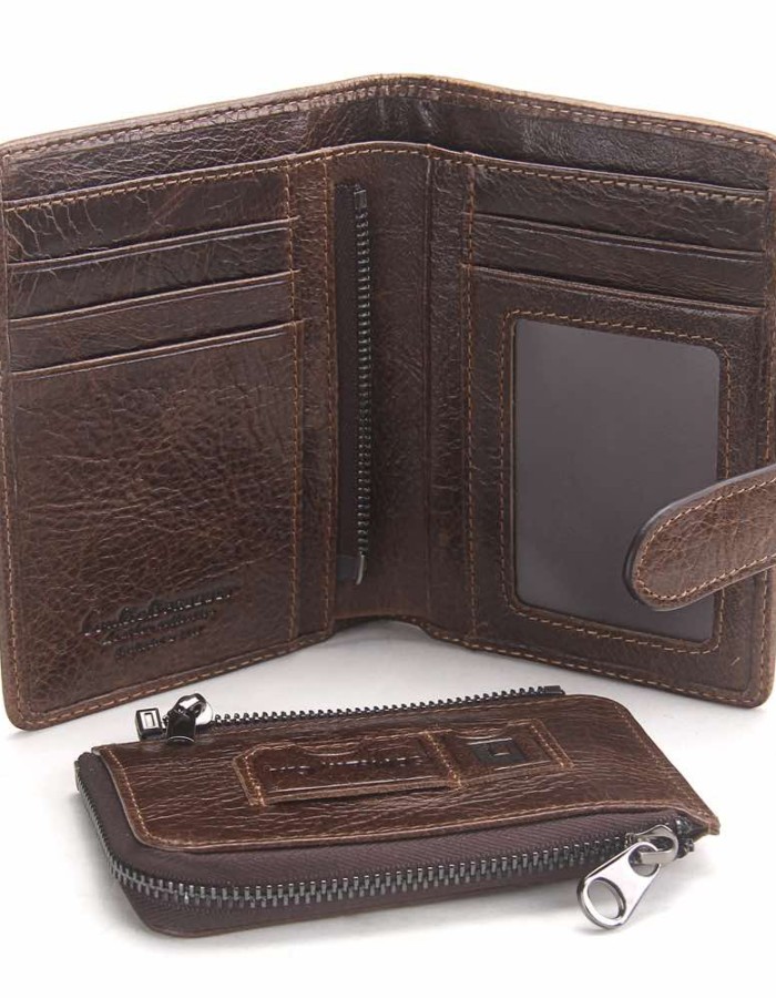 Men's leather wallet Taylor Coffee