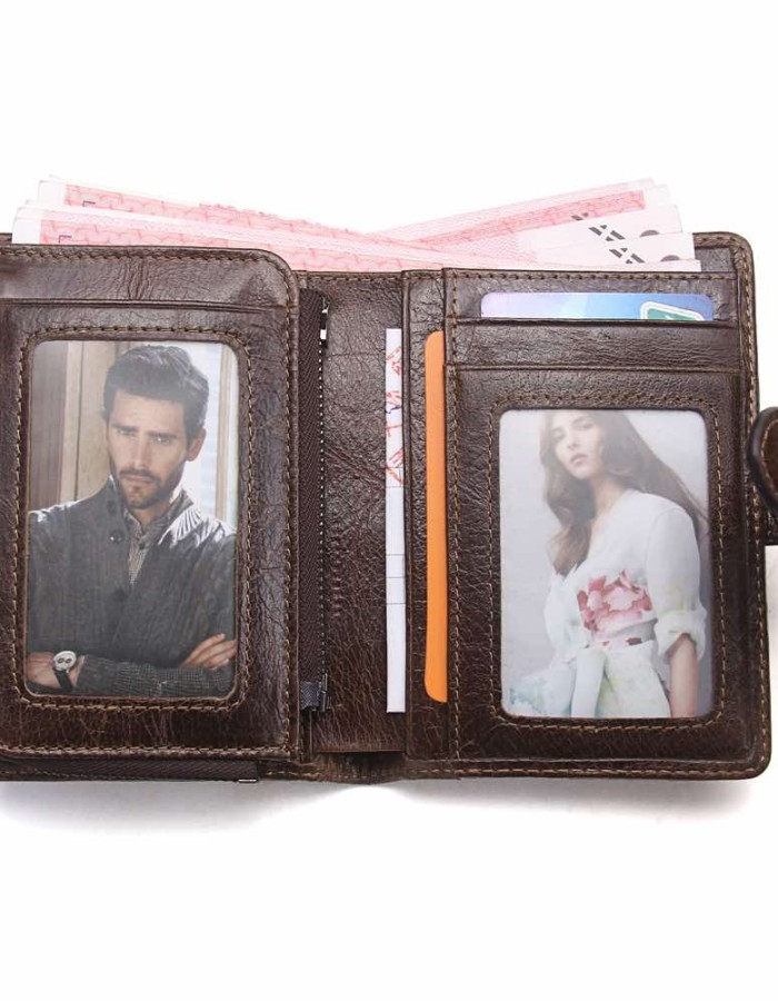 Men's leather wallet Taylor Coffee