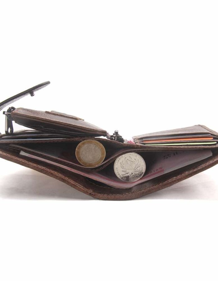 Men's leather wallet Taylor Coffee